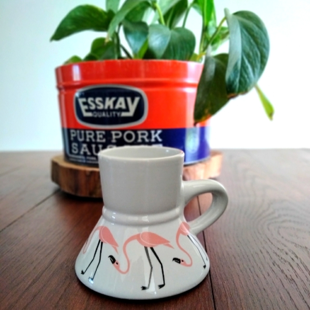 Vintage Feltman Langer flamingo mug